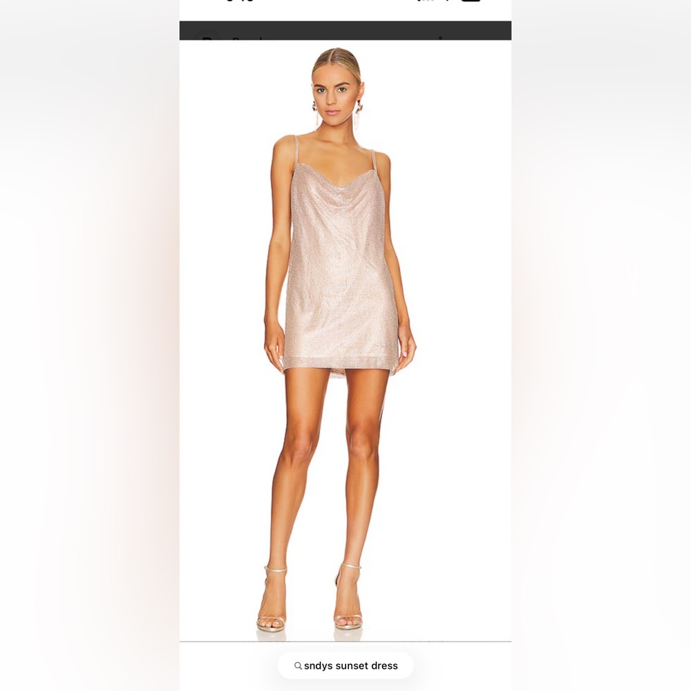 Women's Mini Dress in Shimmering gold